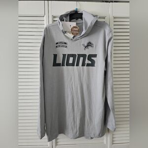 Detroit Lions Nike 2024 Salute To Service Performance Long Sleeve Hooded T-Shirt